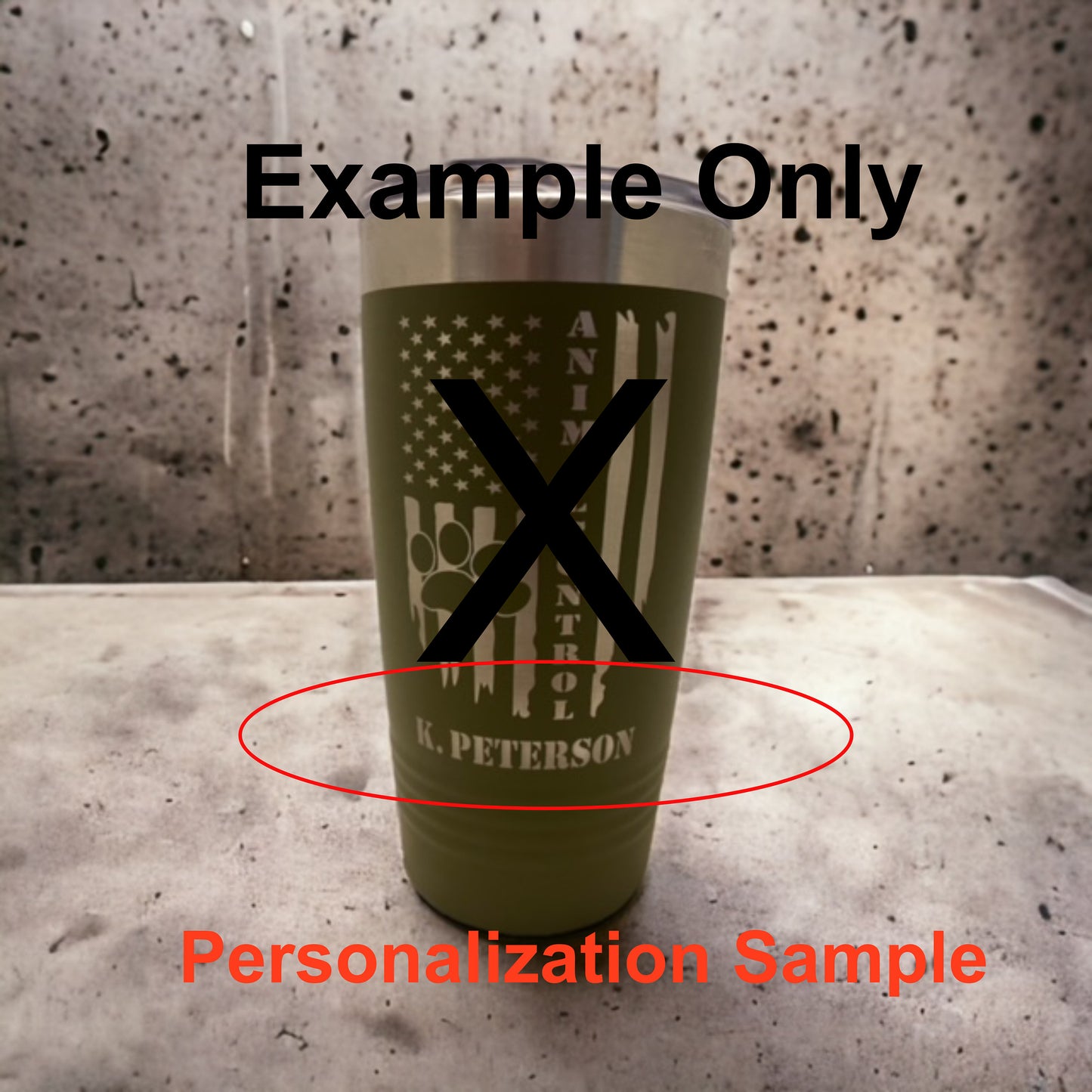 Golf Flag Tumbler/ Engraved 20 oz Tumbler